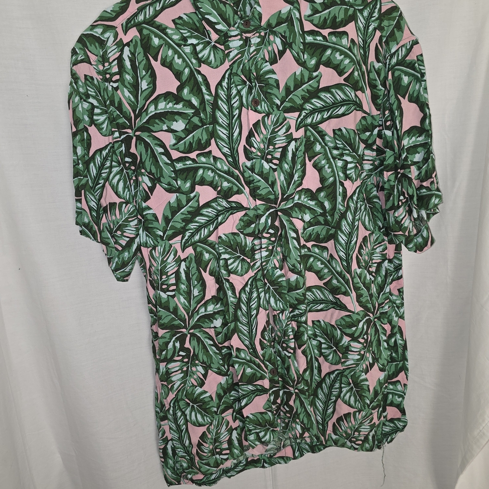Kenny Flowers Green Leaf Print Men's Shirt